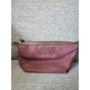 Kate Spade New York Wilson Road Jodi Cosmetic Bag Pouch in Deep Plum Color